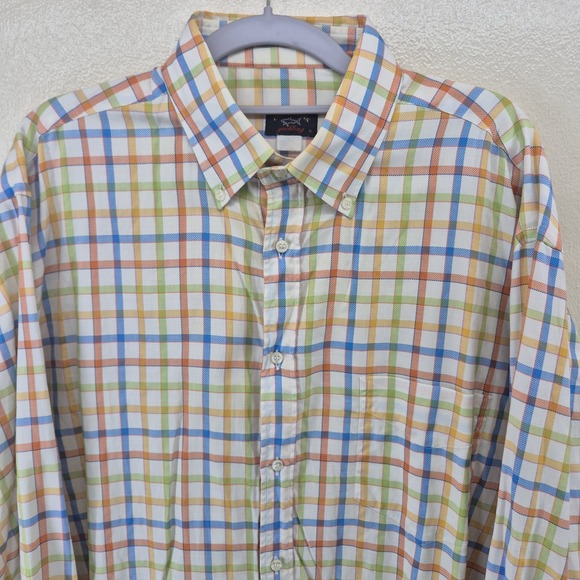 Paul & Shark Yachting Button Down Shirt Men's XL Check Plaid Made in Italy - Picture 8 of 10